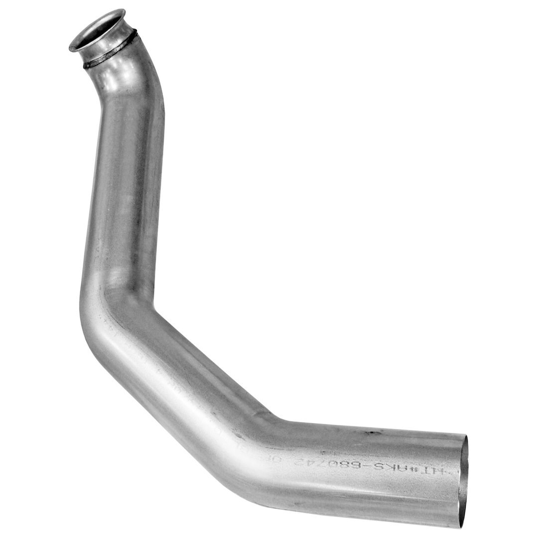 Flowmaster Turbocharger Down Pipe, 4 Inch Diameter, Aluminized Steel, With Flanged Inlet/Slip Fit Outlet, Without Oxygen Sensor Bung – 1078