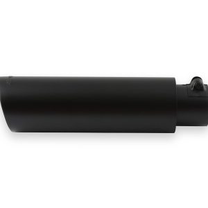 Flowmaster Exhaust Tail Pipe Tip, 2-1/2 Inch Inlet, 3-1/2 Inch Outlet, Black Ceramic Stainless Steel Finish, Round, Angled Cut – 15397B