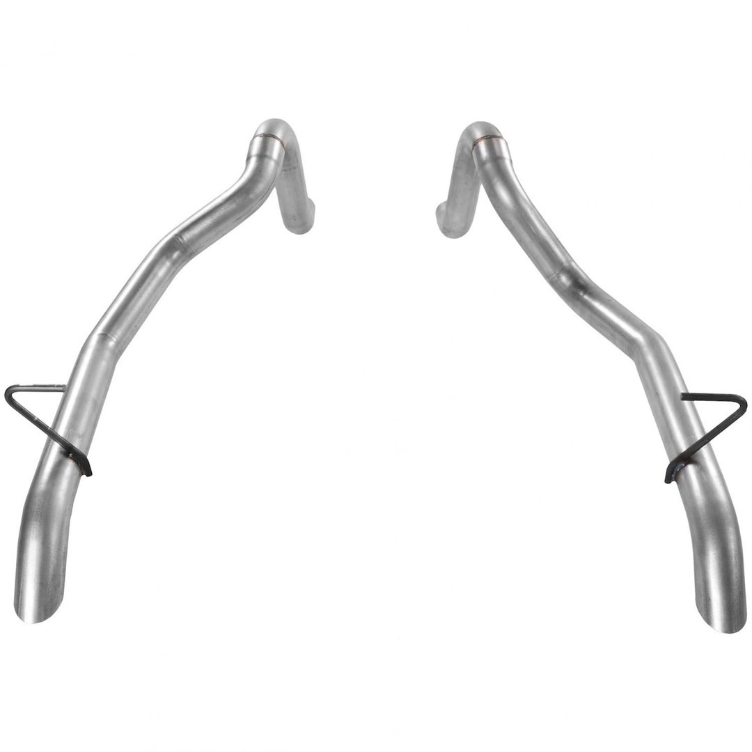 Flowmaster Exhaust Tail Pipe, 2-1/2 Inch Diameter, Aluminized Steel, Split Turned Down Rear Exit, Without Tip – 15805
