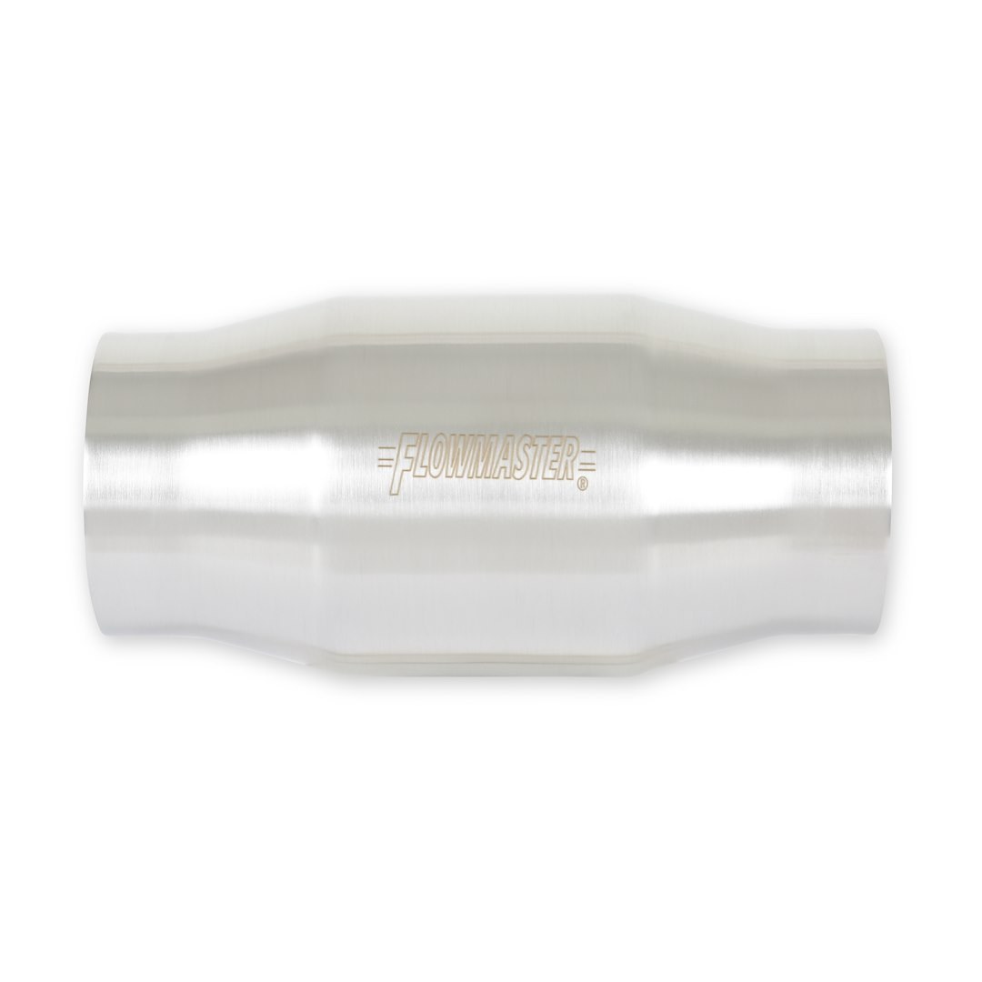 Flowmaster Catalytic Converter, 200 Series Universal 49 State, 4 Inch Diameter Stainless Steel Case, Single 3 Inch Slip Fit Inlet – 2000130