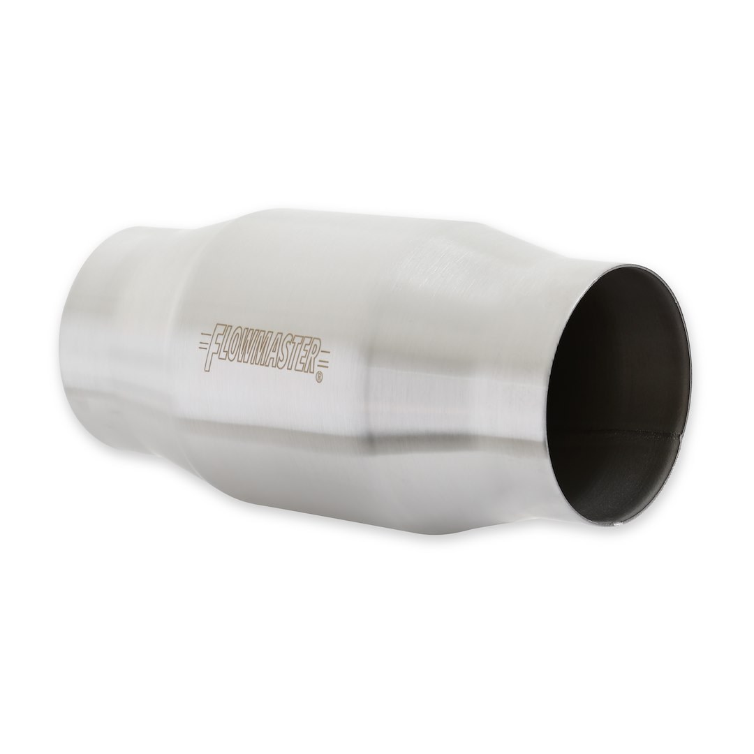 Flowmaster Catalytic Converter, 200 Series Universal 49 State, 4 Inch Diameter Stainless Steel Case, Single 3 Inch Slip Fit Inlet – 2000130