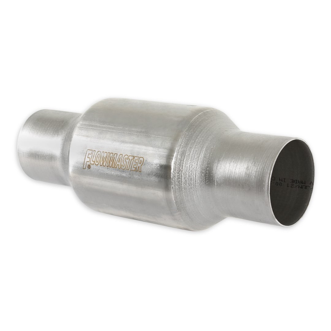 Flowmaster Catalytic Converter, 223 Series, Stainless Steel, Single 2-1/2 Inch Slip Fit Inlet, Single 2-1/2 Inch Slip Fit Outlet – 2230125