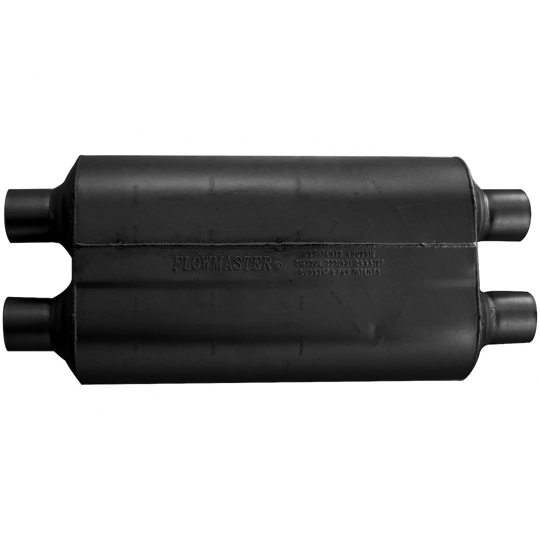 Flowmaster Exhaust Muffler, Super 50 Series ™, 10 Inch Width X 5 Inch Height Aluminized Steel Case, Dual 2-1/4 Inch Inlet – 524554