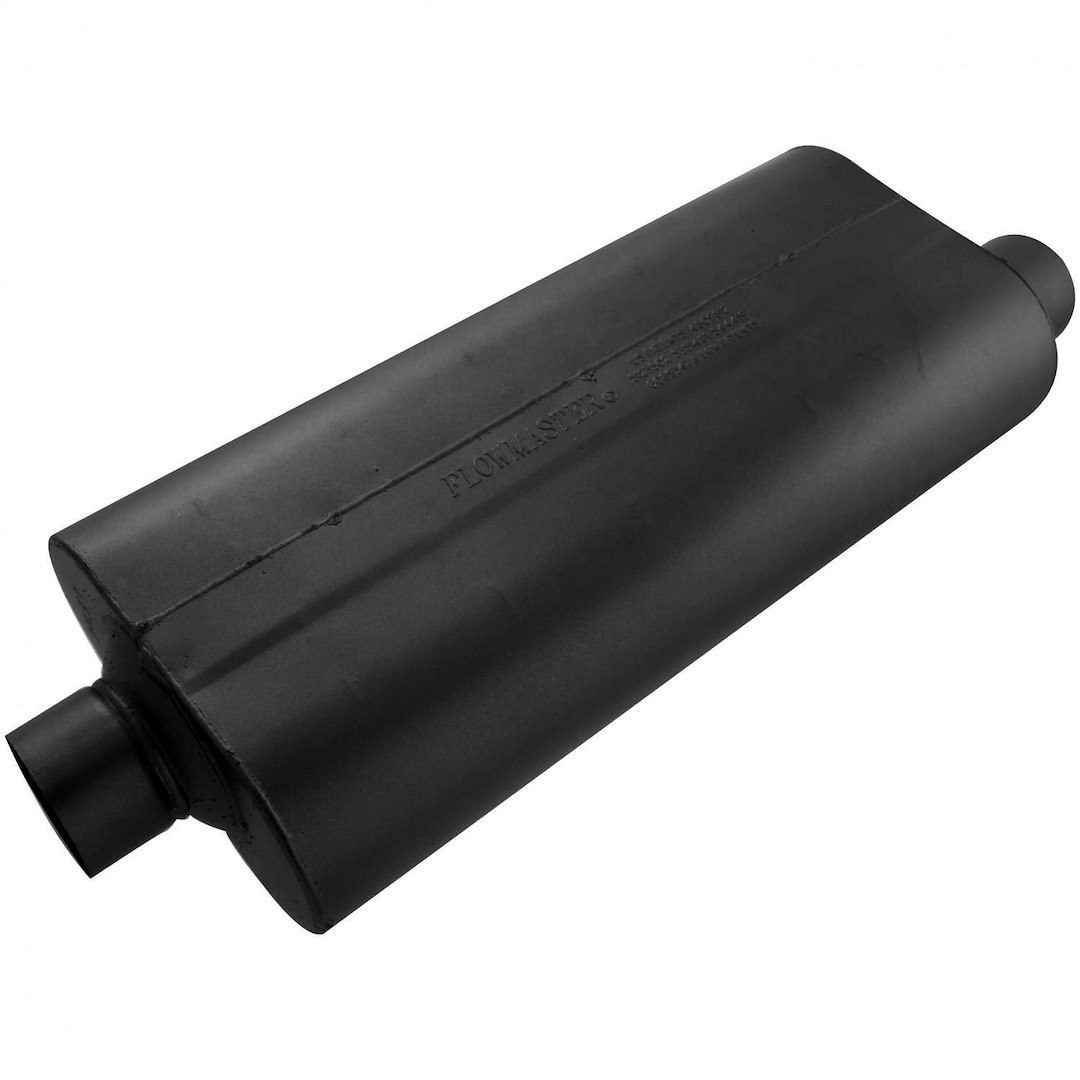 Flowmaster Exhaust Muffler, 70 Series ™ Big Block II ™, 10 Inch Width X 5 Inch Height Aluminized Steel Case, Single 3 Inch Center Inlet – 53072