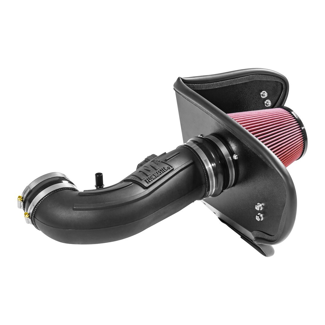 Flowmaster Cold Air Intake, Delta Force ®, Black Polyethylene Tube, 7-1/2 Inch Diameter 8 Layer Cone Filter, Black Powder Coated Heat Shield – 615102