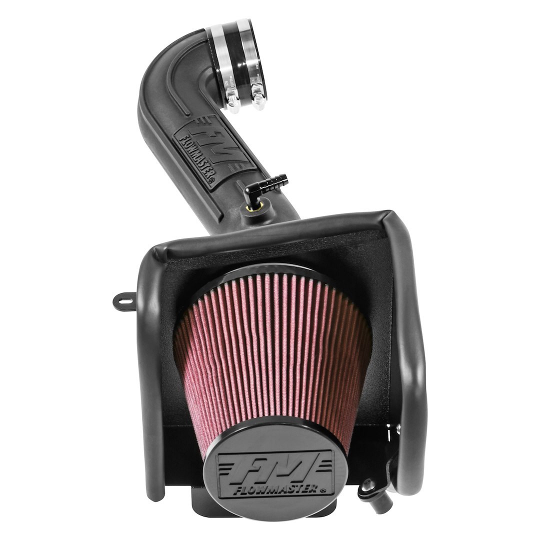 Flowmaster Cold Air Intake, Delta Force ®, Black Polyethylene Tube, 6 Inch Inside Diameter Cone Filter, Black Powder Coated Heat Shield – 615105