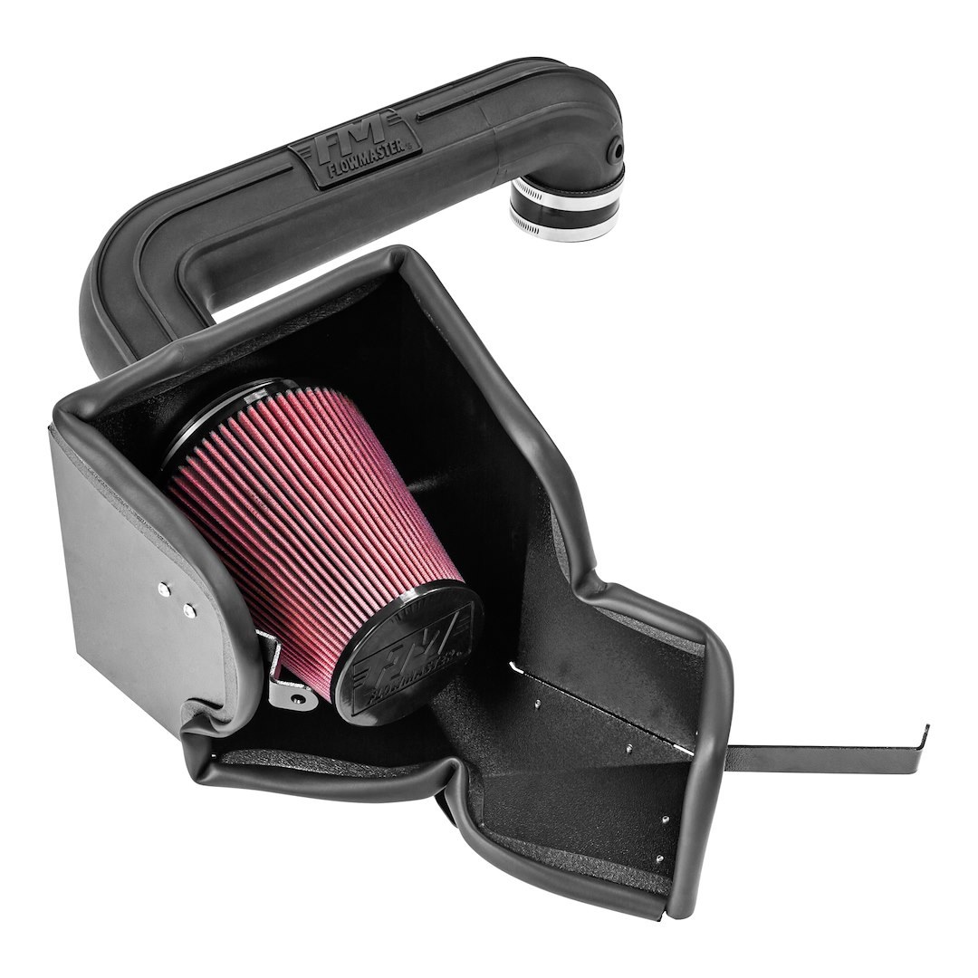 Flowmaster Cold Air Intake, Delta Force ®, Black Polyethylene Tube, 6 Inch Inside Diameter Cone Filter, Black Powder Coated Heat Shield – 615111