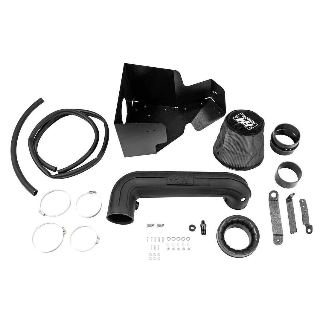 Flowmaster Cold Air Intake, Delta Force ®, Black Polyethylene Tube, 6 Inch Inside Diameter Round White Filter – 615111D