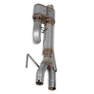 Flowmaster Exhaust Muffler, Flowfx, Stainless Steel Case, Single 3 Inch Diameter Inlet, Dual 3 Inch Diameter Center Outlet with Turndown – 717900