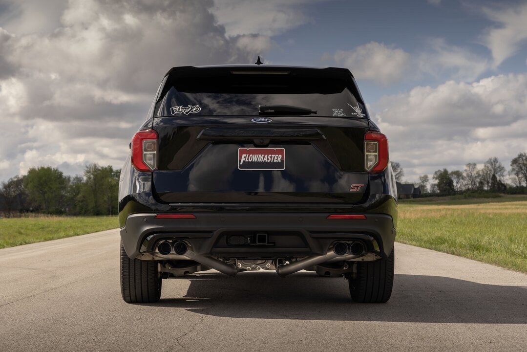 Flowmaster Exhaust System Kit, Flowfx Cat-Back System, Stainless Steel, With Muffler, 3 Inch Pipe Diameter, Dual Exhaust with Quad Exit – 717999