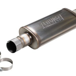 Flowmaster Exhaust Muffler, Flowfx, Direct-Fit, Round 5 Inch Stainless Steel Case, Single Center 3-1/2 Inch Inlet – 718155