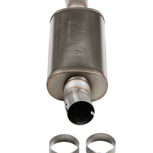 Flowmaster Exhaust Muffler, Flowfx, Direct-Fit, Round 5 Inch Stainless Steel Case, Single Center 3-1/2 Inch Inlet – 718155