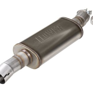 Flowmaster Exhaust Muffler, Flowfx, Direct-Fit, Round 5 Inch Stainless Steel Case, Single Center 3-1/2 Inch Inlet – 718155