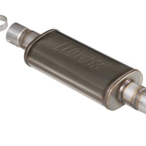 Flowmaster Exhaust Muffler, Flowfx, Direct-Fit, Round 5 Inch Stainless Steel Case, Single Center 3-1/2 Inch Inlet – 718155