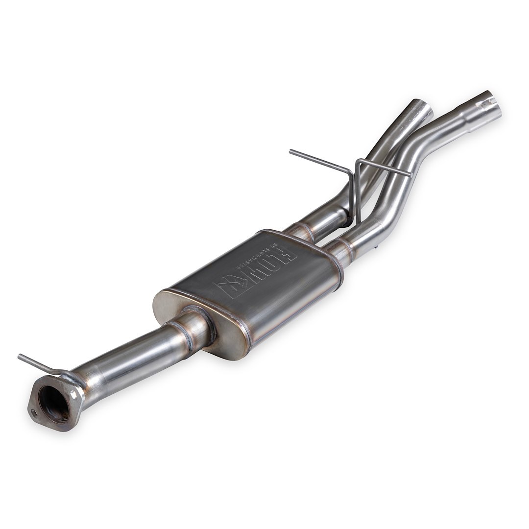 Flowmaster Exhaust Muffler, Flowfx, Oval 409S Stainless Steel Case, 3 Inch Center Inlet, Dual 2-1/2 Inch Dual Outlet – 718195