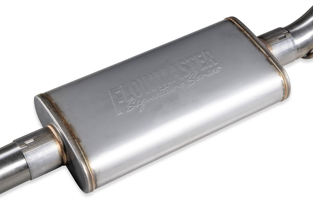 Flowmaster Exhaust System Kit, Signature Series Cat-Back System, 304 Stainless Steel, With Muffler, 3 Inch Pipe Diameter – 738115