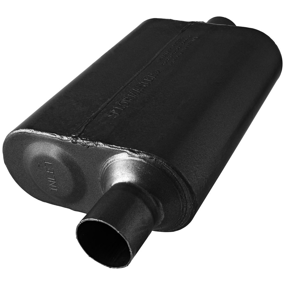 Flowmaster Exhaust Muffler, 40 Series ™ Original, 9-3/4 Inch Width X 4 Inch Height Black Coated Stainless Steel Case – 8042441
