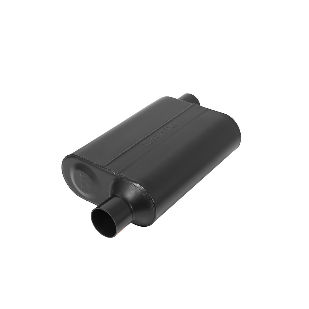 Flowmaster Exhaust Muffler, 40 Series ™ Original, 9-3/4 Inch Width X 4 Inch Height Black Coated Stainless Steel Case – 8042443