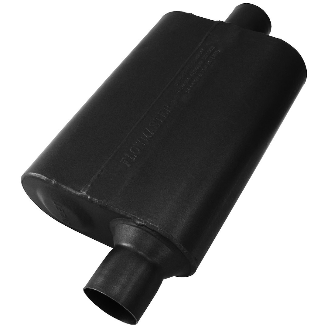 Flowmaster Exhaust Muffler, 40 Series ™ Original, 9-3/4 Inch Width X 4 Inch Height Black Coated Stainless Steel Case – 8042541