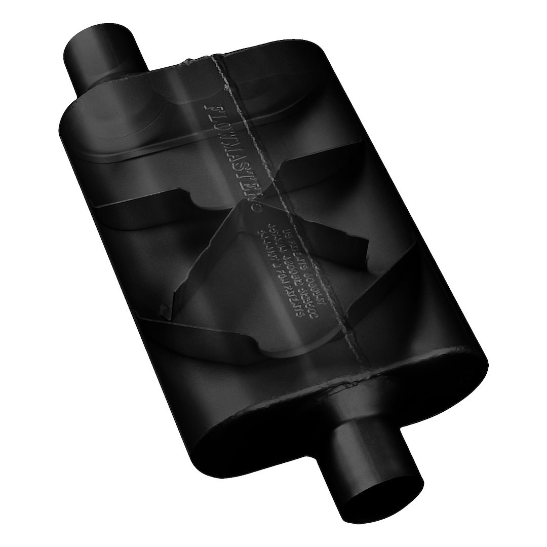 Flowmaster Exhaust Muffler, 40 Series ™ Original, 9-3/4 Inch Width X 4 Inch Height Black Coated Stainless Steel Case – 8042541