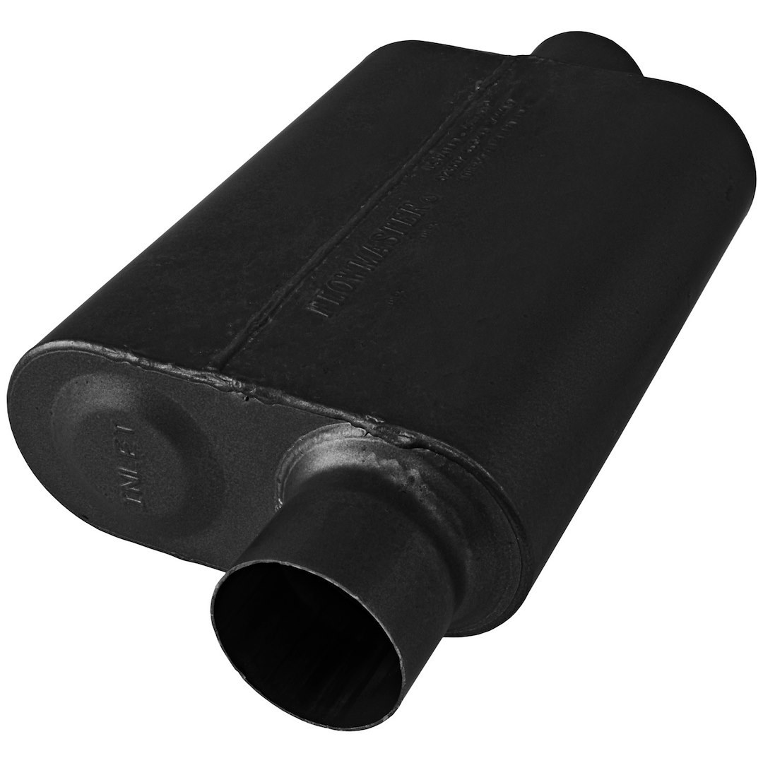 Flowmaster Exhaust Muffler, 40 Series ™ Original, 9-3/4 Inch Width X 4 Inch Height Black Coated Stainless Steel Case – 8043041