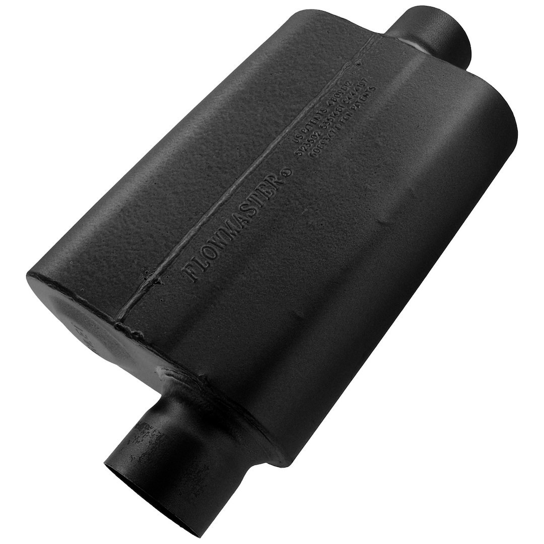 Flowmaster Exhaust Muffler, 40 Series ™ Original, 9-3/4 Inch Width X 4 Inch Height Black Coated Stainless Steel Case – 8043041