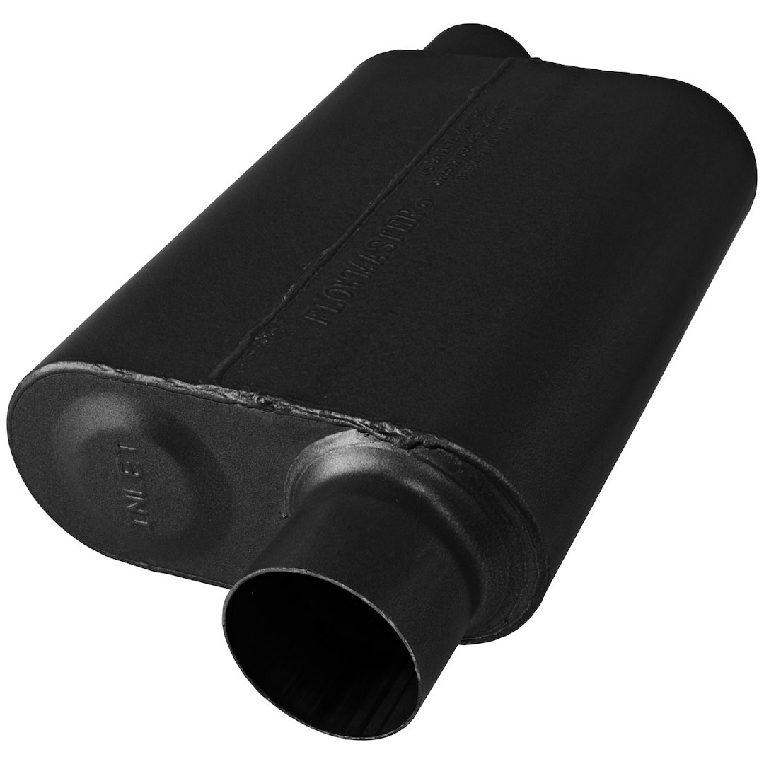 Flowmaster Exhaust Muffler, 40 Series ™ Original, 9-3/4 Inch Width X 4 Inch Height Black Coated Stainless Steel Case – 8043043