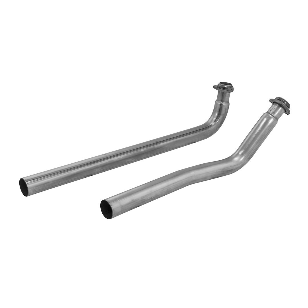 Flowmaster Exhaust Pipe Header, 2-1/2 Inch Diameter, Stainless Steel, With 3 Bolt Flanged Inlet/ Slip Fit Outlet, Without Oxygen Sensor Bung – 81068