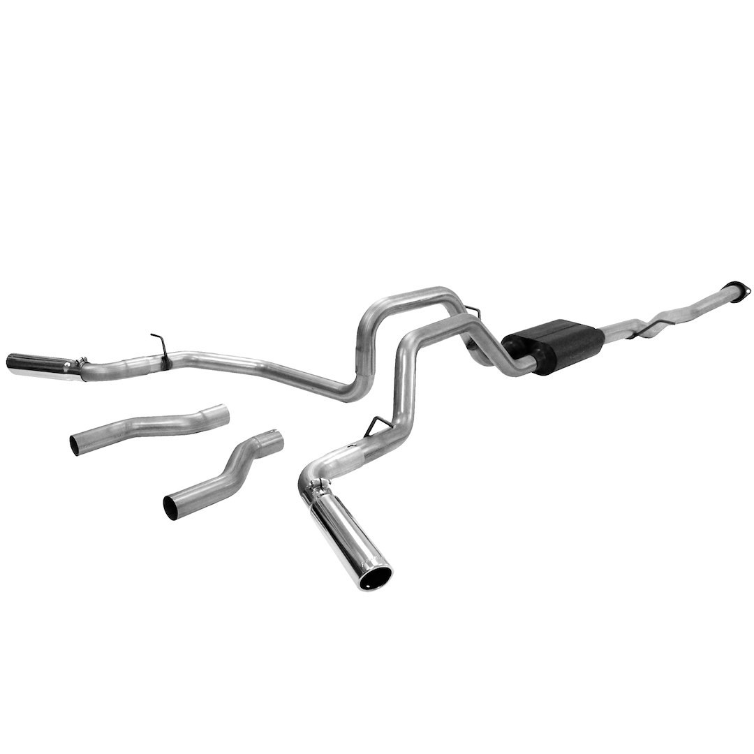 Flowmaster Exhaust System Kit, American Thunder ® Cat Back System, Stainless Steel, With Mufflers, 2-1/2 Inch Pipe Diameter – 817428