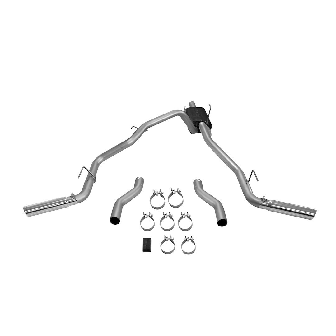 Flowmaster Exhaust System Kit, American Thunder ® Cat Back System, Stainless Steel, With Muffler, 2-1/2 Inch Pipe Diameter – 817490