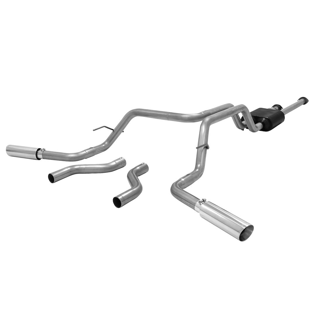 Flowmaster Exhaust System Kit, American Thunder ® Cat Back System, Stainless Steel, With Muffler, 2-1/2 Inch Pipe Diameter – 817664