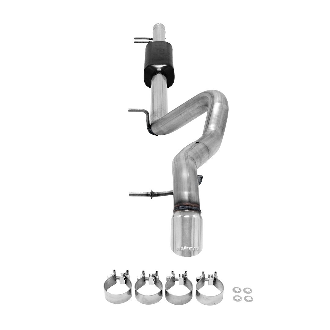 Flowmaster Exhaust System Kit, American Thunder ® Cat Back System, 409S Stainless Steel, With Muffler, 2-1/2 Inch Pipe Diameter – 817674