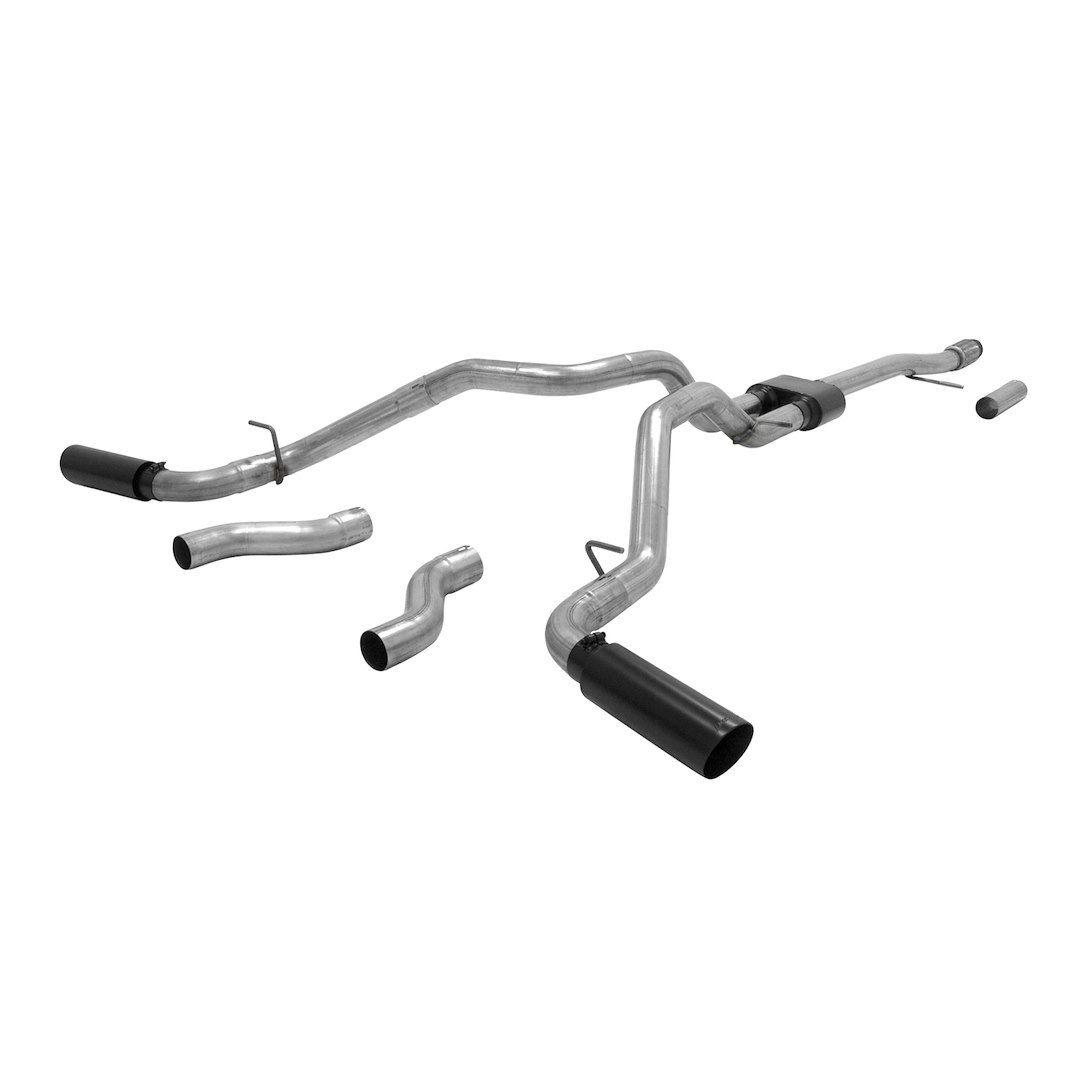 Flowmaster Exhaust System Kit, Outlaw ™ Cat Back System, Stainless Steel, With Muffler, 3 Inch Pipe Diameter, Single Exhaust with Dual Exit – 817689