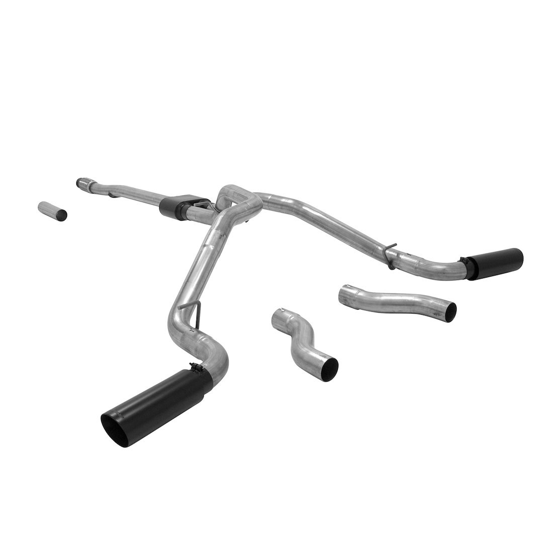 Flowmaster Exhaust System Kit, Outlaw ™ Cat Back System, Stainless Steel, With Muffler, 3 Inch Pipe Diameter, Single Exhaust with Dual Exit – 817689