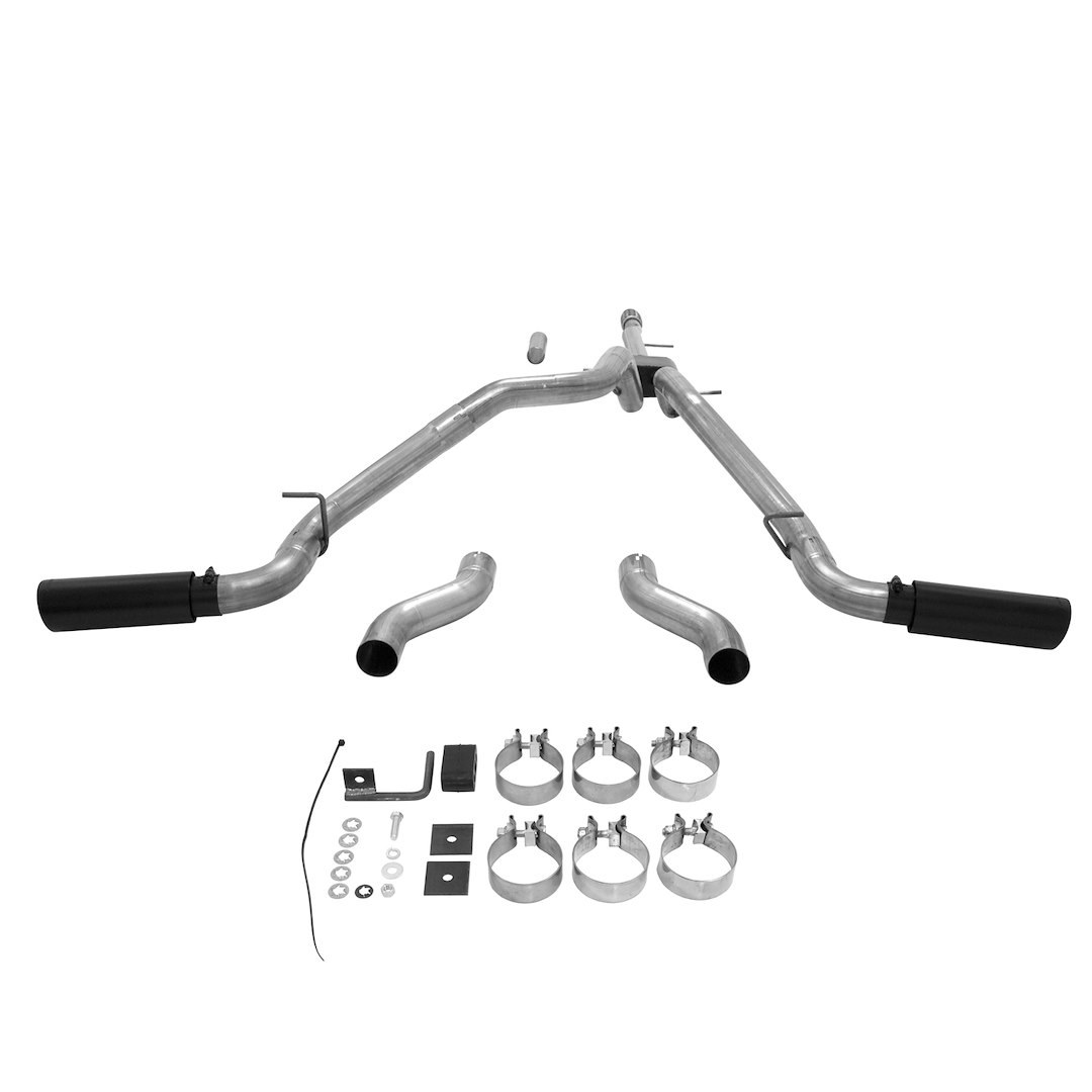 Flowmaster Exhaust System Kit, Outlaw ™ Cat Back System, Stainless Steel, With Muffler, 3 Inch Pipe Diameter, Single Exhaust with Dual Exit – 817689