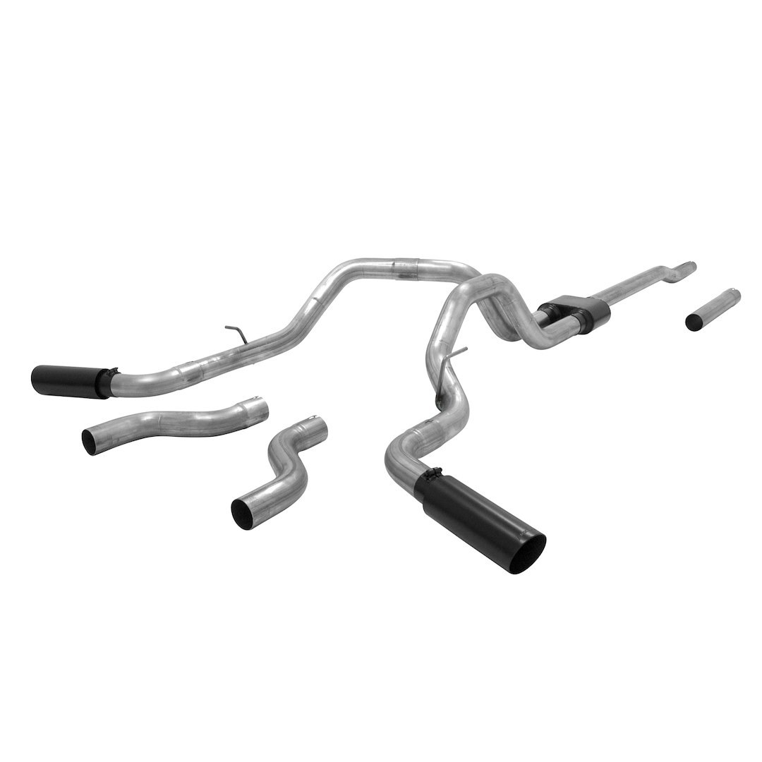 Flowmaster Exhaust System Kit, Outlaw ™ Cat Back System, Stainless Steel, With Muffler, 3 Inch Pipe Diameter, Single Exhaust with Dual Exit – 817696