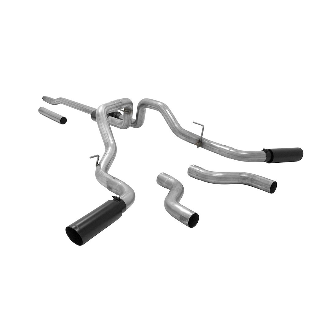 Flowmaster Exhaust System Kit, Outlaw ™ Cat Back System, Stainless Steel, With Muffler, 3 Inch Pipe Diameter, Single Exhaust with Dual Exit – 817696