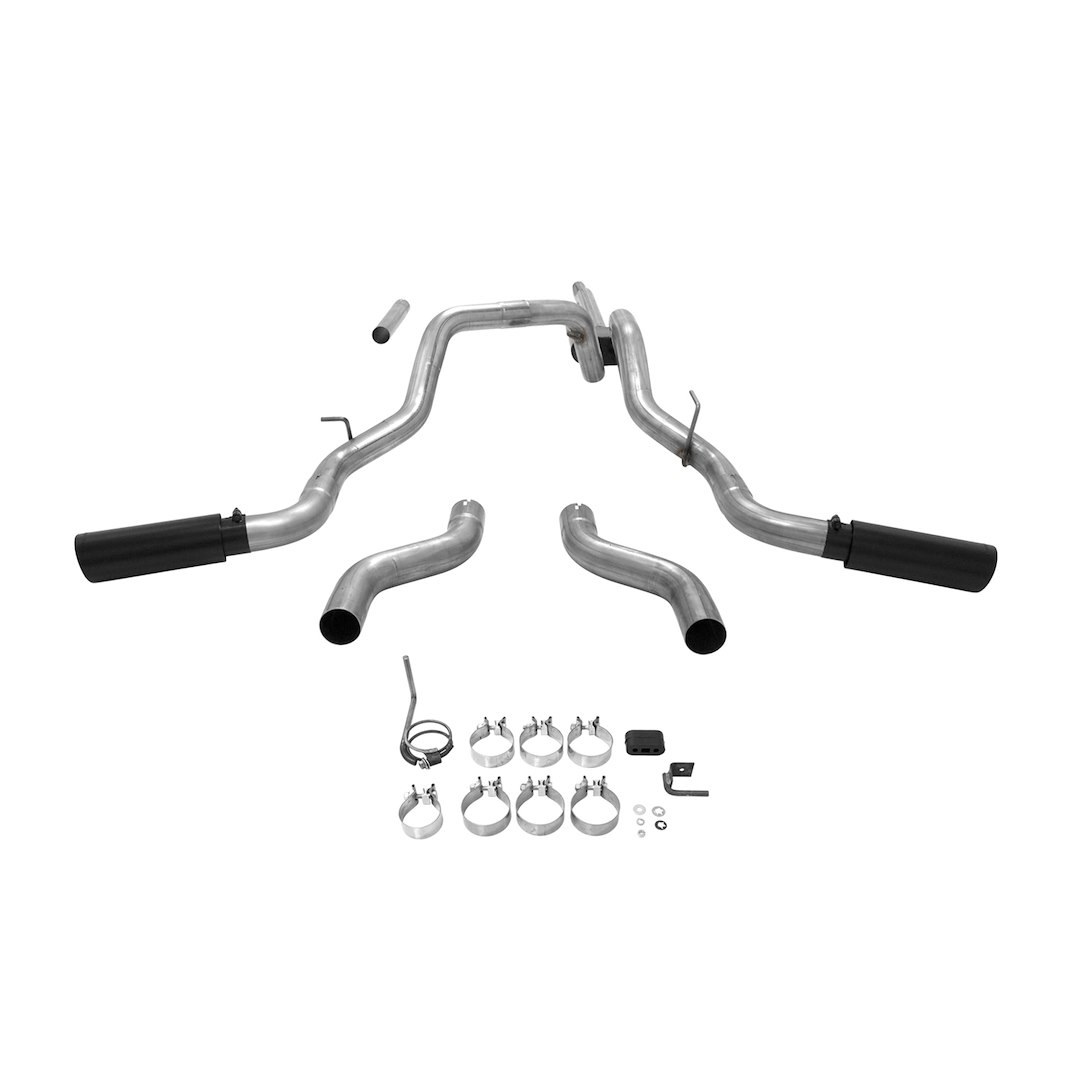 Flowmaster Exhaust System Kit, Outlaw ™ Cat Back System, Stainless Steel, With Muffler, 3 Inch Pipe Diameter, Single Exhaust with Dual Exit – 817696