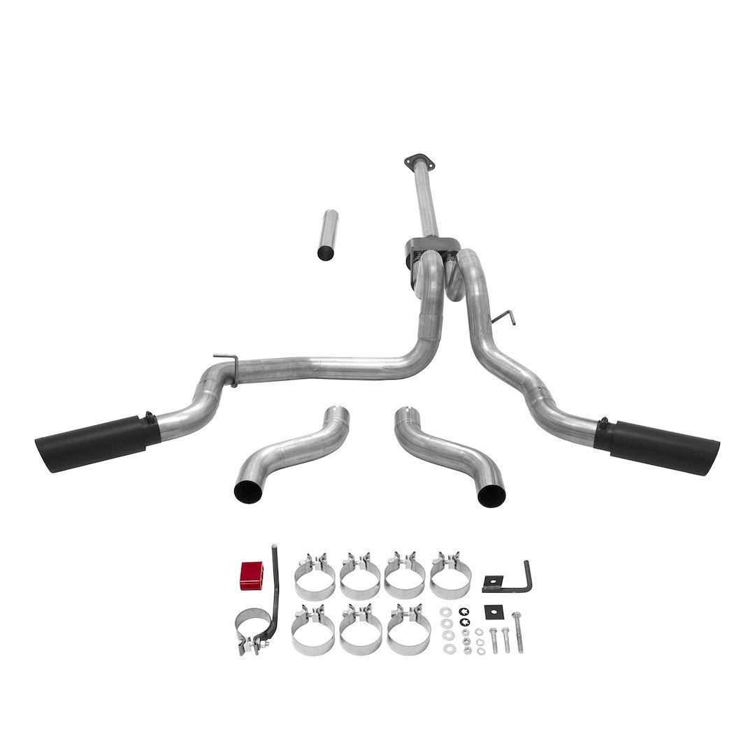 Flowmaster Exhaust System Kit, Outlaw ™ Cat Back System, 409S Stainless Steel, With Muffler, 3 Inch Pipe Diameter – 817726