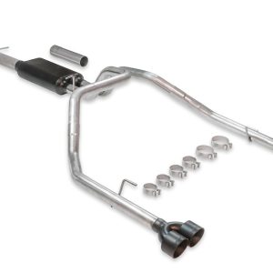 Flowmaster Exhaust System Kit, American Thunder ® Cat Back System, Stainless Steel, With Muffler, 3-1/2 Inch Pipe Diameter – 817891