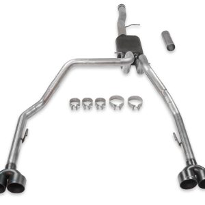Flowmaster Exhaust System Kit, American Thunder ® Cat Back System, Stainless Steel, With Muffler, 3-1/2 Inch Pipe Diameter – 817891