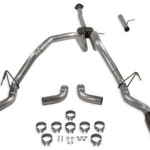 Flowmaster Exhaust System Kit, Outlaw ® Cat-Back System, 409S Stainless Steel, With Muffler, 3 Inch Pipe Diameter – 817936
