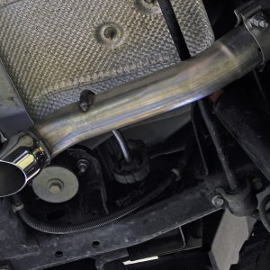 Flowmaster Exhaust System Kit, American Thunder ® Axle Back System, 409S Stainless Steel, Without Muffler, 2-1/2 Inch Pipe Diameter – 817942