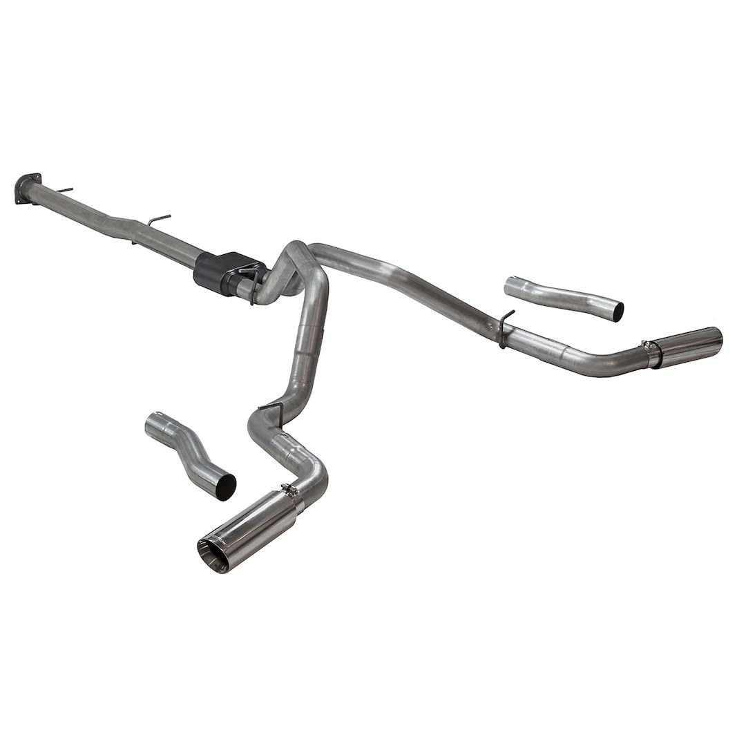Flowmaster Exhaust System Kit, Outlaw ® Cat-Back System, Stainless Steel, With Muffler, 3 Inch Pipe Diameter, Single Exhaust with Dual Exit – 818112