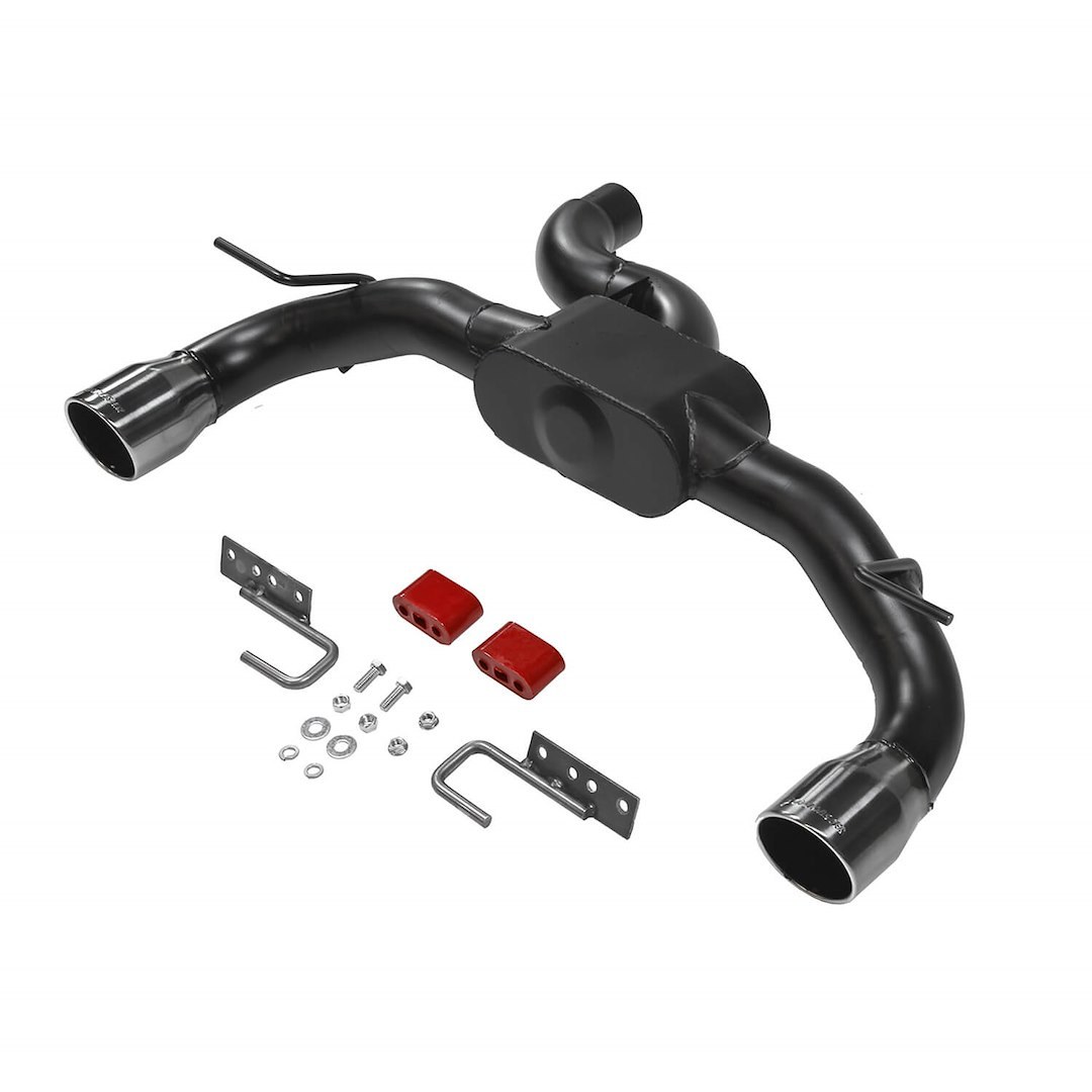 Flowmaster Exhaust System Kit, Outlaw Axle Back System, Stainless Steel, With Muffler, 3 Inch Pipe Diameter, Single Exhaust with Dual Exit – 818120