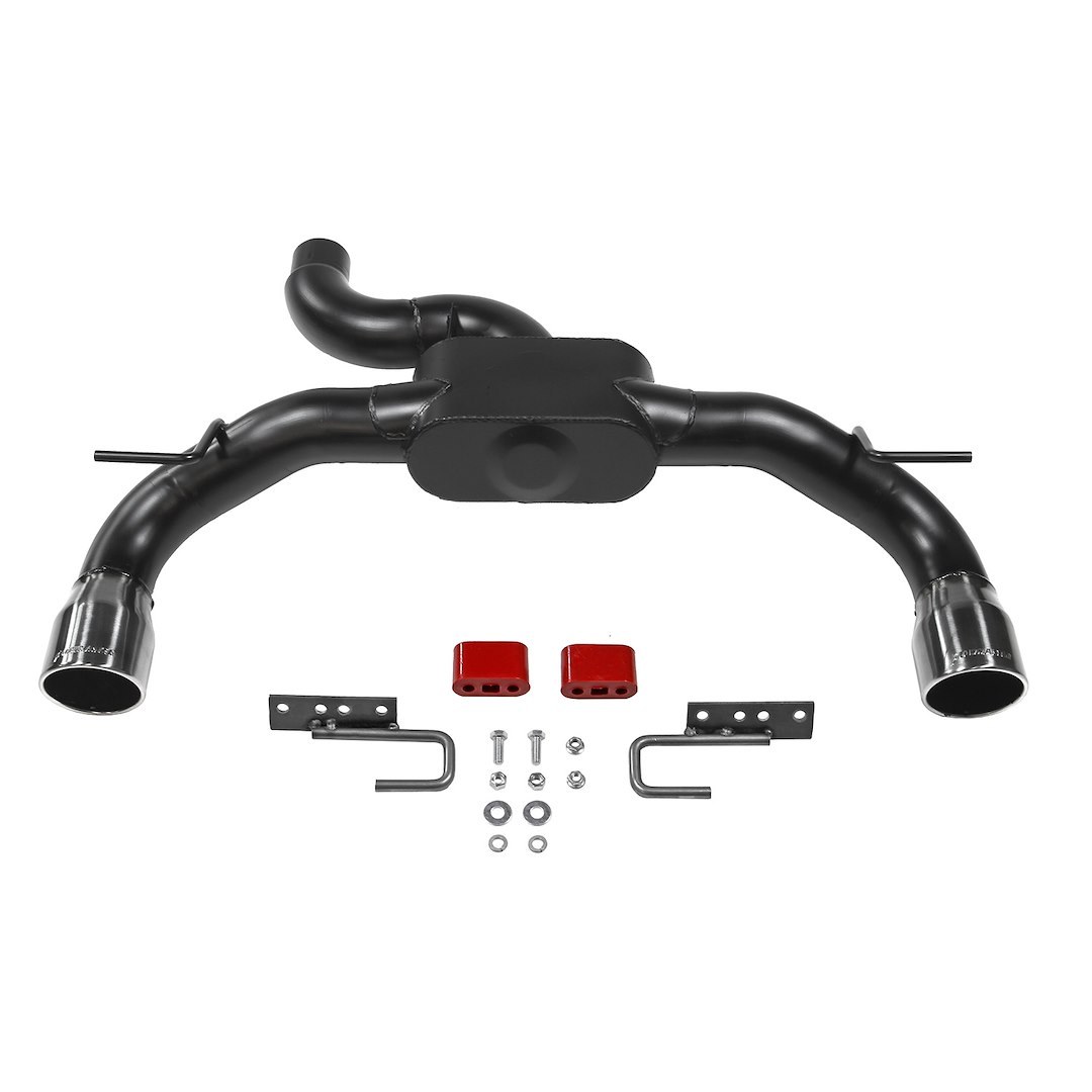 Flowmaster Exhaust System Kit, Outlaw Axle Back System, Stainless Steel, With Muffler, 3 Inch Pipe Diameter, Single Exhaust with Dual Exit – 818120