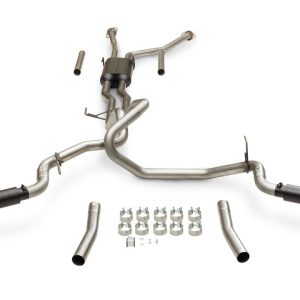 Flowmaster Exhaust System Kit, Outlaw Extreme Cat Back System, 409 Stainless Steel, With Muffler, 2-1/2 Inch Pipe Diameter – 818139