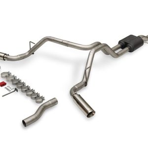 Flowmaster Exhaust System Kit, American Thunder ® Cat Back System, 409 Stainless Steel, With Muffler, 2-1/2 Inch Pipe Diameter – 818158