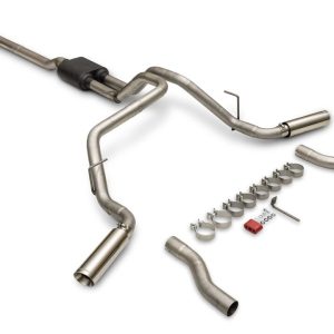 Flowmaster Exhaust System Kit, American Thunder ® Cat Back System, 409 Stainless Steel, With Muffler, 2-1/2 Inch Pipe Diameter – 818158