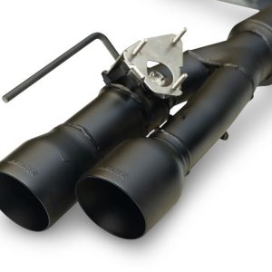 Flowmaster Exhaust System Kit, Outlaw Axle Back System, Stainless Steel, With Mufflers, 3 Inch Pipe Diameter, Dual Exhaust with Quad Exit – 818159